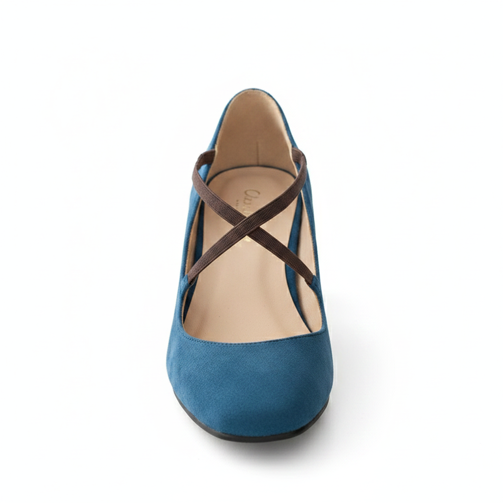 Brigitte | Women's Ankle Strap Mid-Heel Pumps