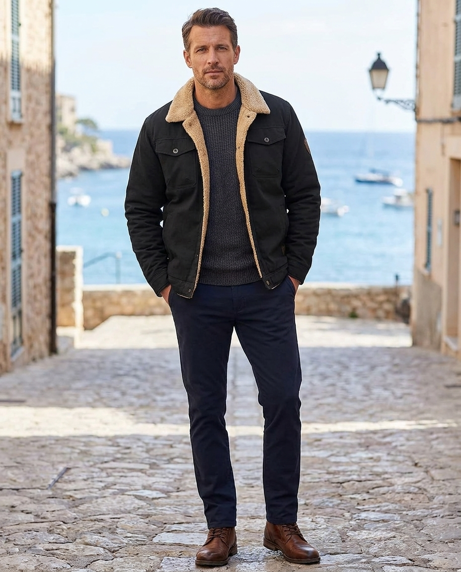 Oliver | Men's Warm Sherpa-Lined Winter Jacket