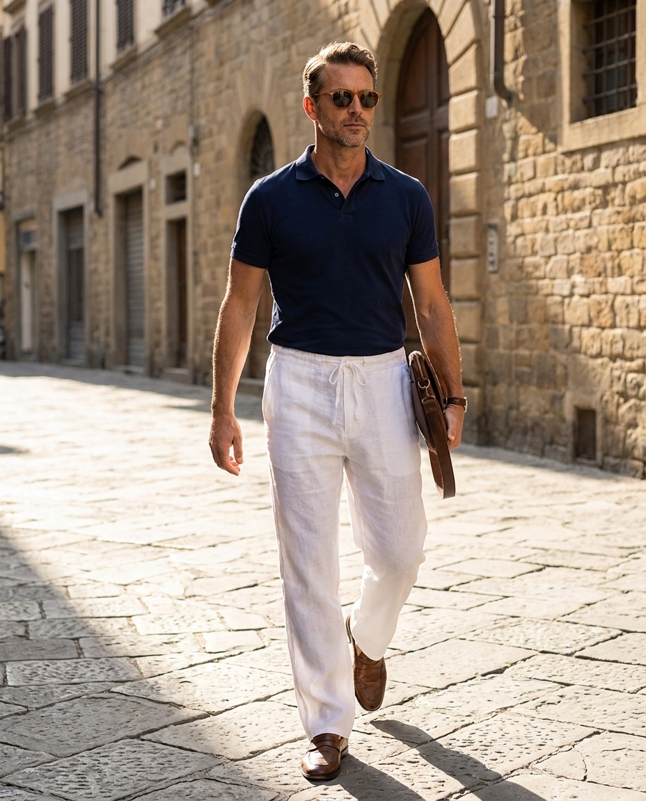Archie | Men's Wide Loose Relaxed Fit Trousers