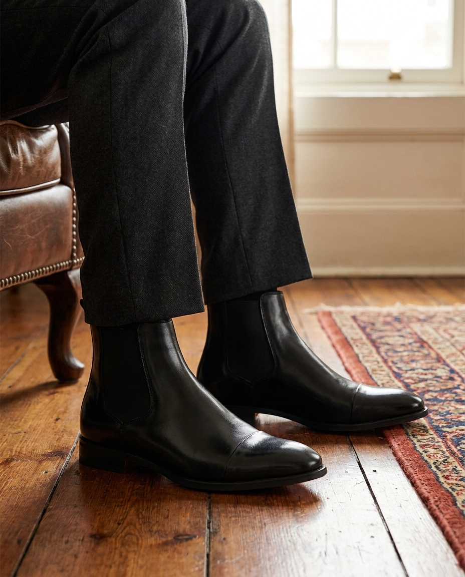 Daniel | Men's Elegant Leather Slip On Boots