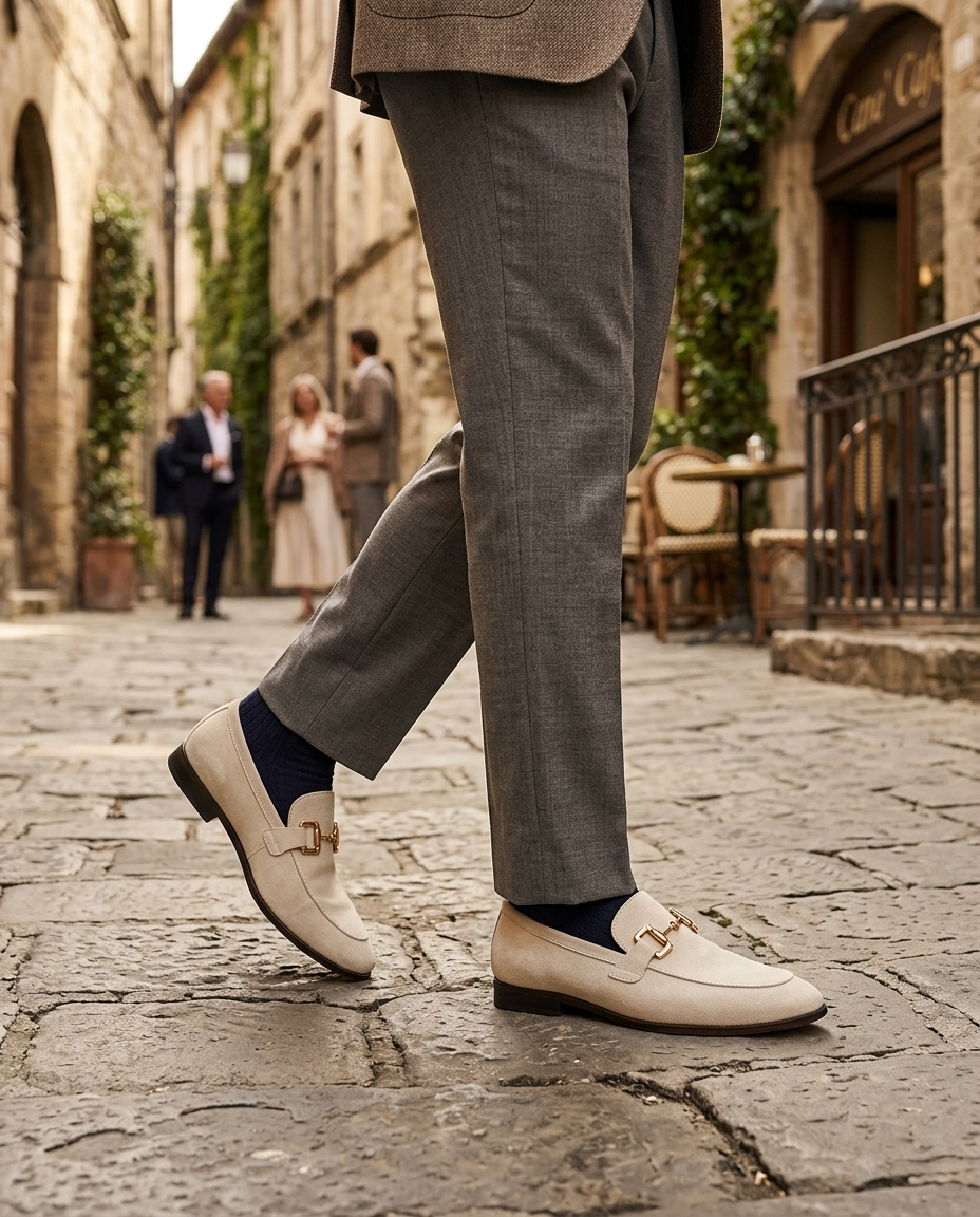 Edward | Men's Slip On Metal Detail Loafers