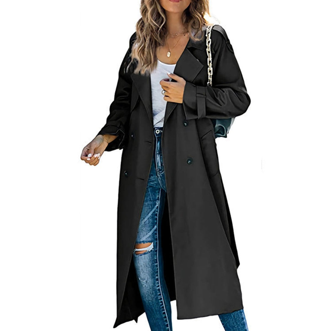 Ella | Women's Oversized Double-Breasted Belted Trench Coat