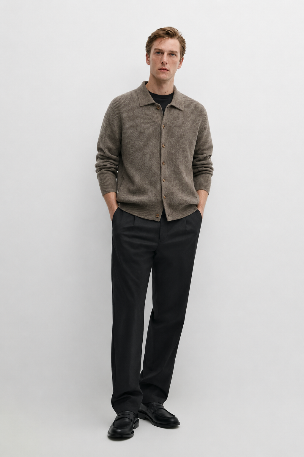 Ophelia | Women's Ribbed Open-Front Knit Cardigan