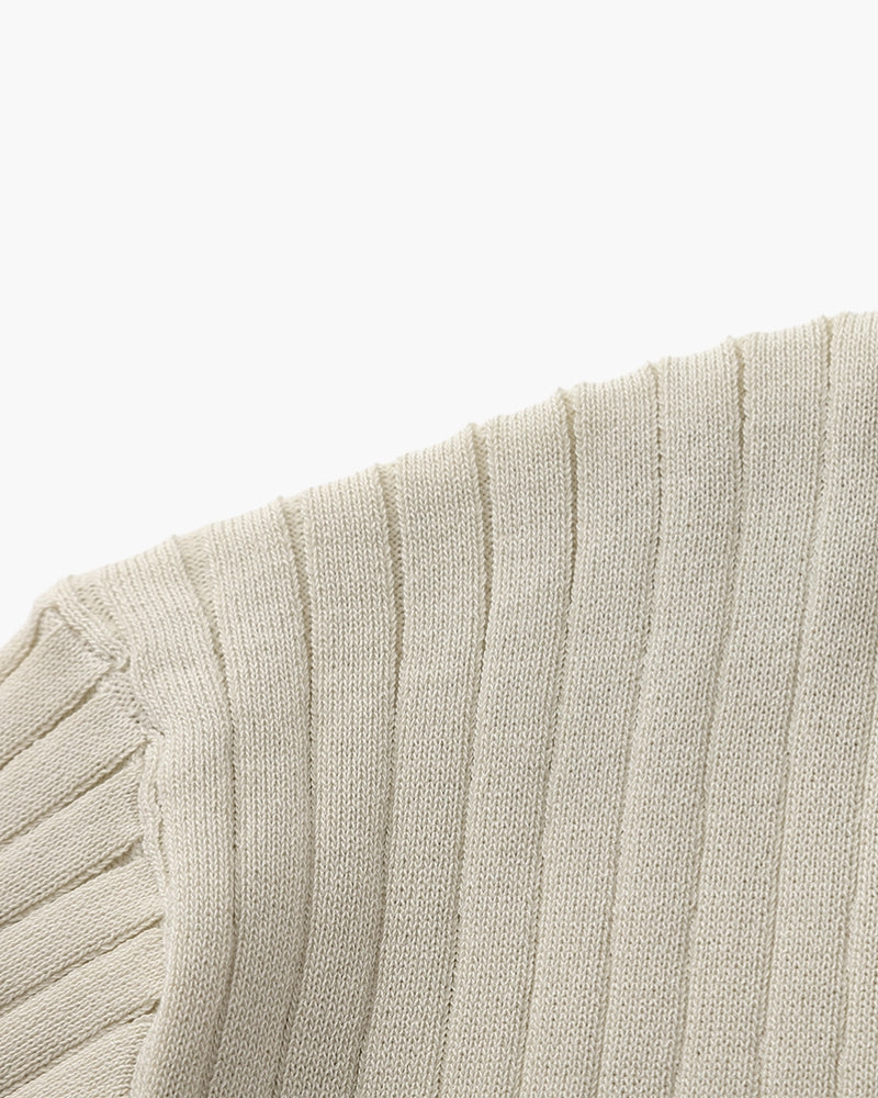 Frederick | Ribbed Knit Polo Shirt