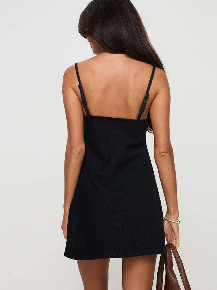 Beatrice | Cutout Denim Mini Dress