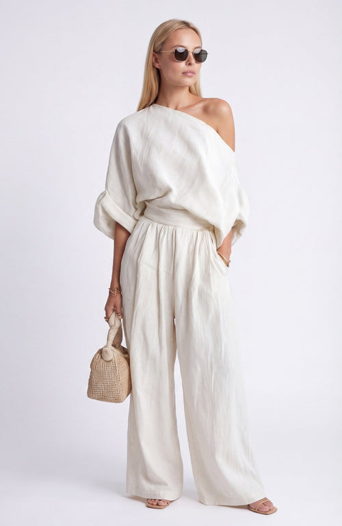 Anwen | Women's Two Piece Set Wide Leg Pants & Blouse
