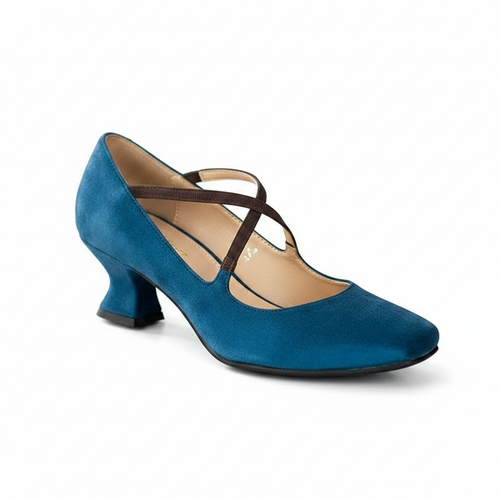 Brigitte | Women's Ankle Strap Mid-Heel Pumps