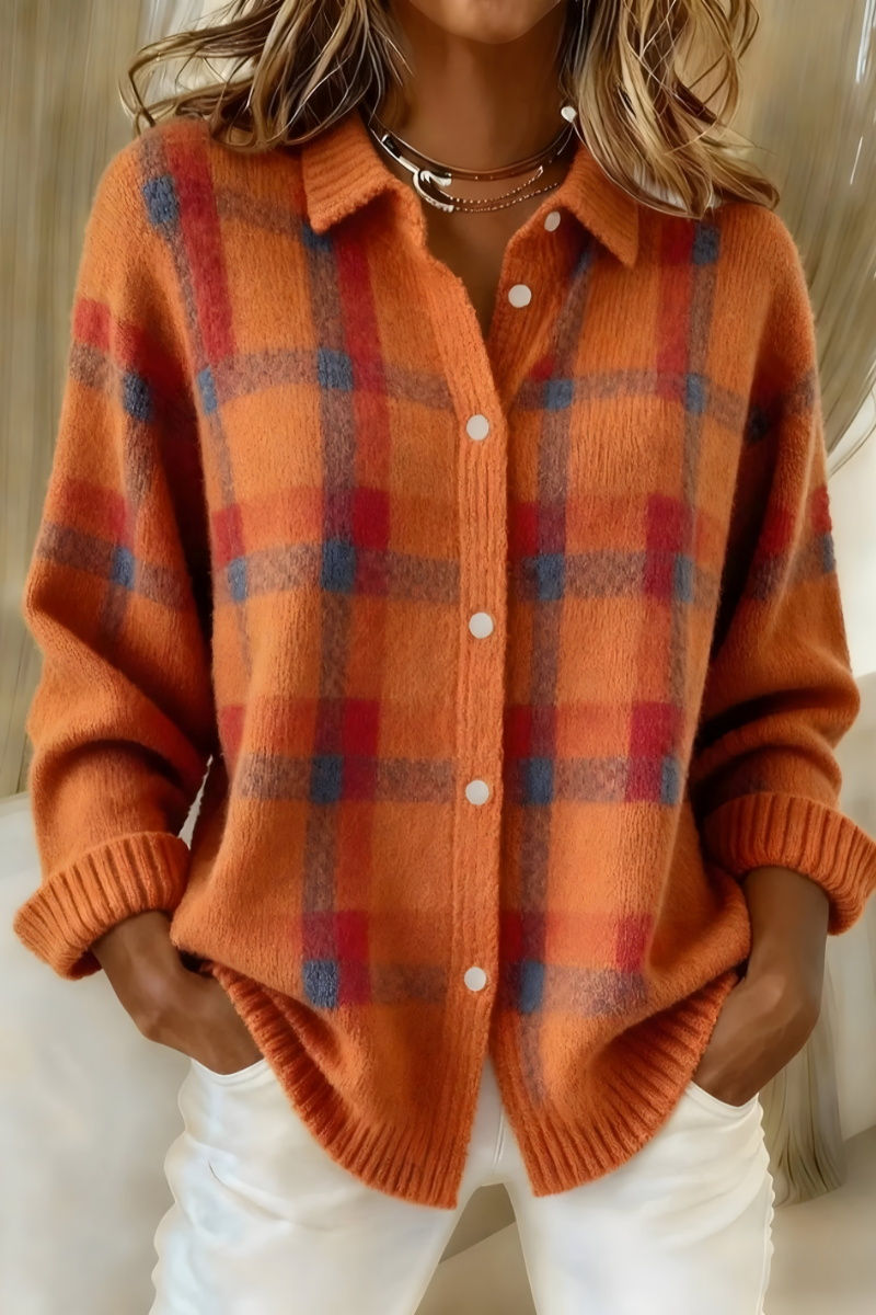 Paloma | Women's Plaid Button-Up Cardigan Sweater