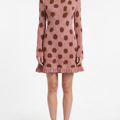 Ramona Women's Polka Dot Knit Mini Dress