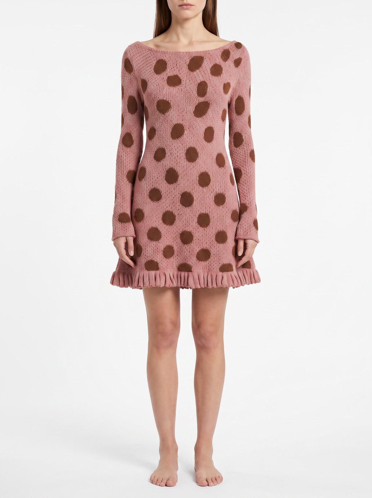 Ramona Women's Polka Dot Knit Mini Dress