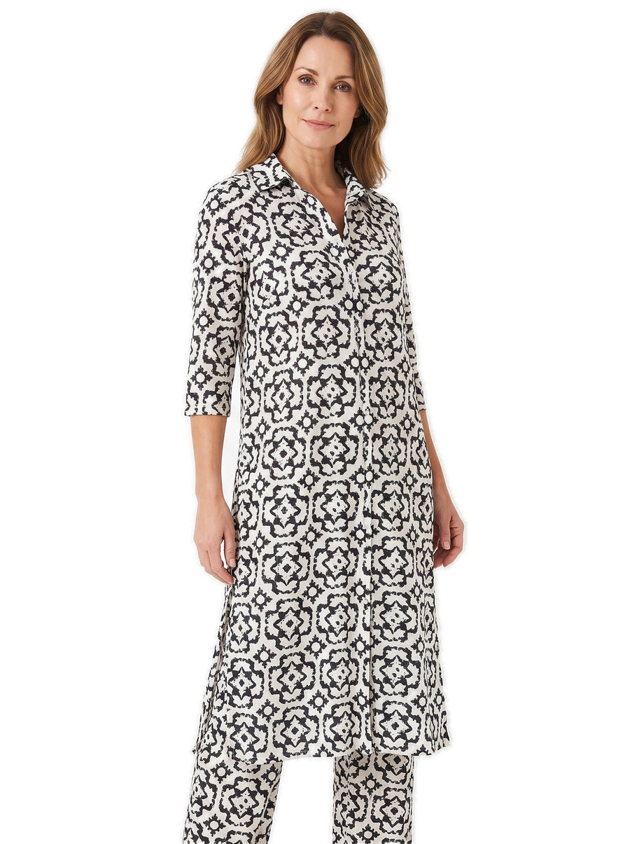 Esther-Patricia women's printed two-piece blouse and trouser set