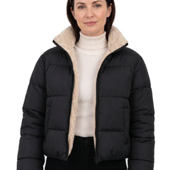 Women's Sherpa-Lined High Neck Puffer Jacket