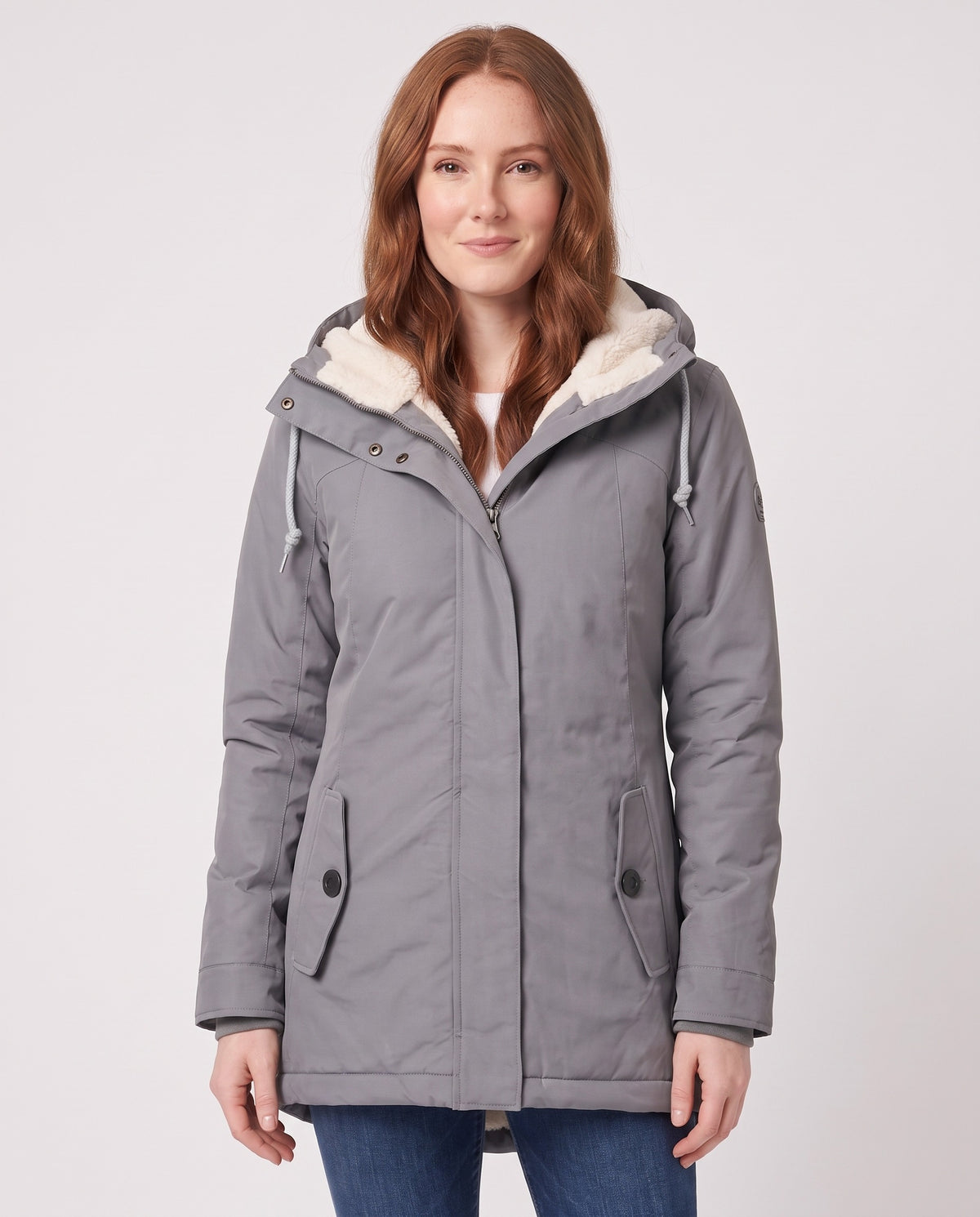 Bianca-Louisa Women's Hooded Windproof Rain Jacket worn by model