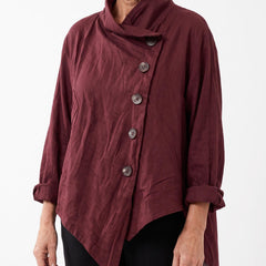 Selma-Ruth Women's Asymmetric Button-Front Top hero