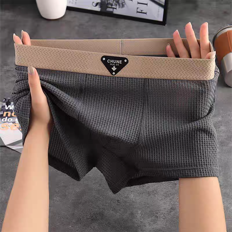 Meredith-Harriet | Men's Waffle-Knit Cotton Boxer Briefs