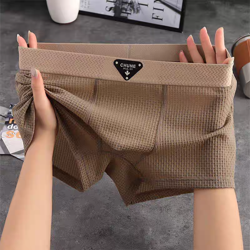 Meredith-Harriet | Men's Waffle-Knit Cotton Boxer Briefs