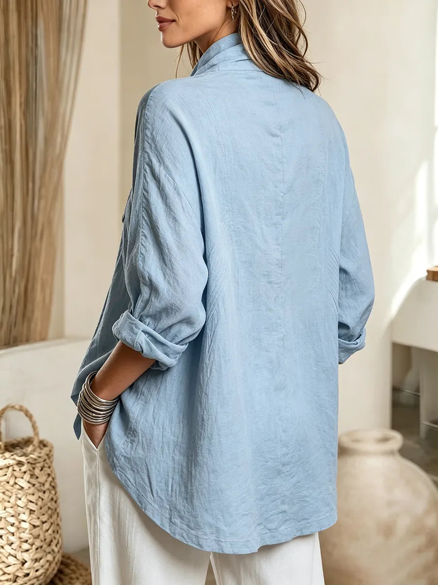 Selma-Ruth | Women's Asymmetric Button-Front Top