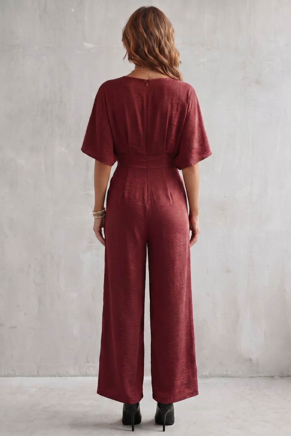 Madeline | Women's Batwing-Sleeve Wide-Leg Jumpsuit