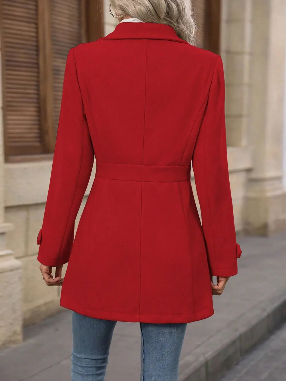 Roberta-Maureen | Women's Belted Tailored Longline Trench Coat