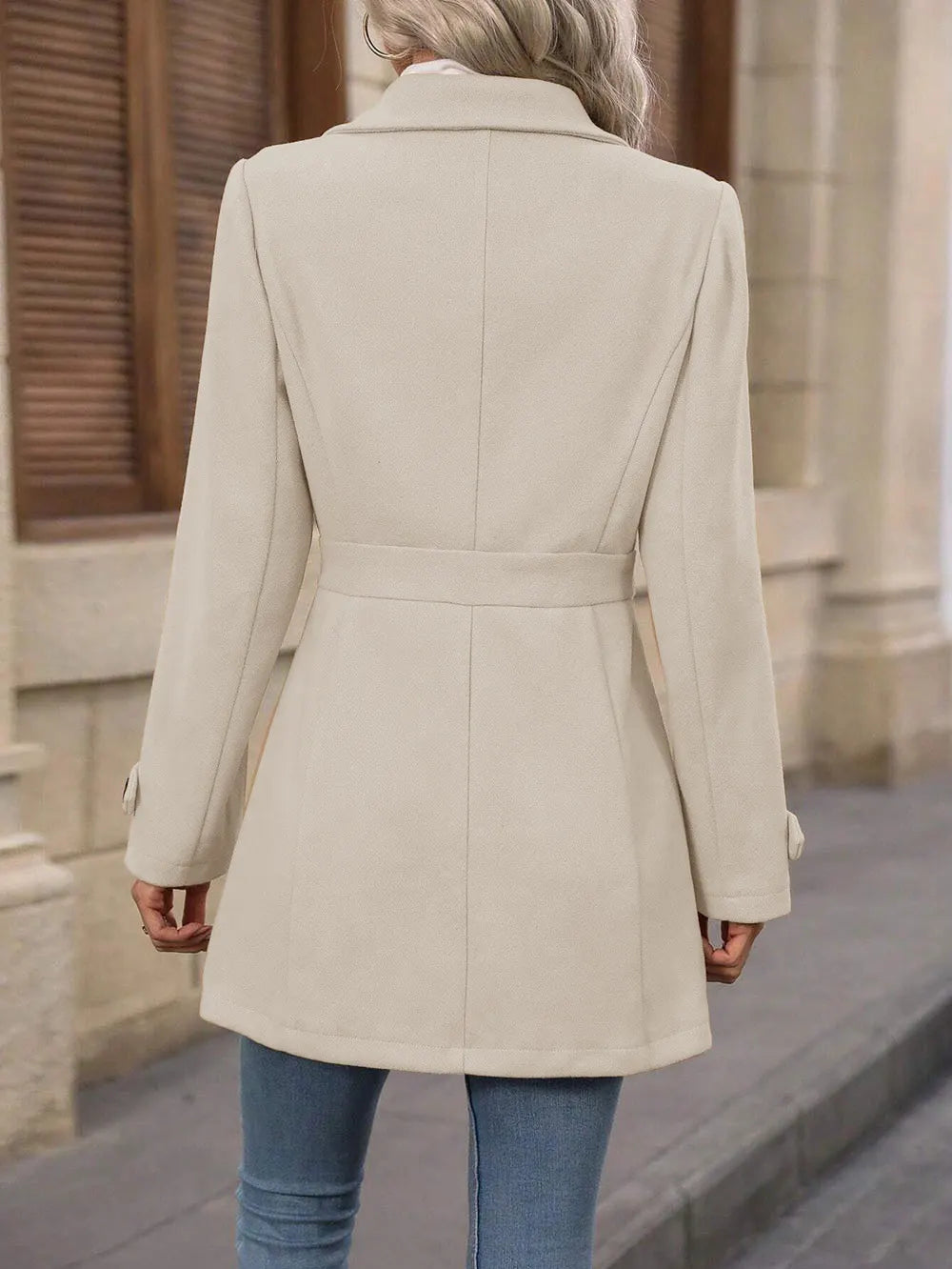 Roberta-Maureen | Women's Belted Tailored Longline Trench Coat