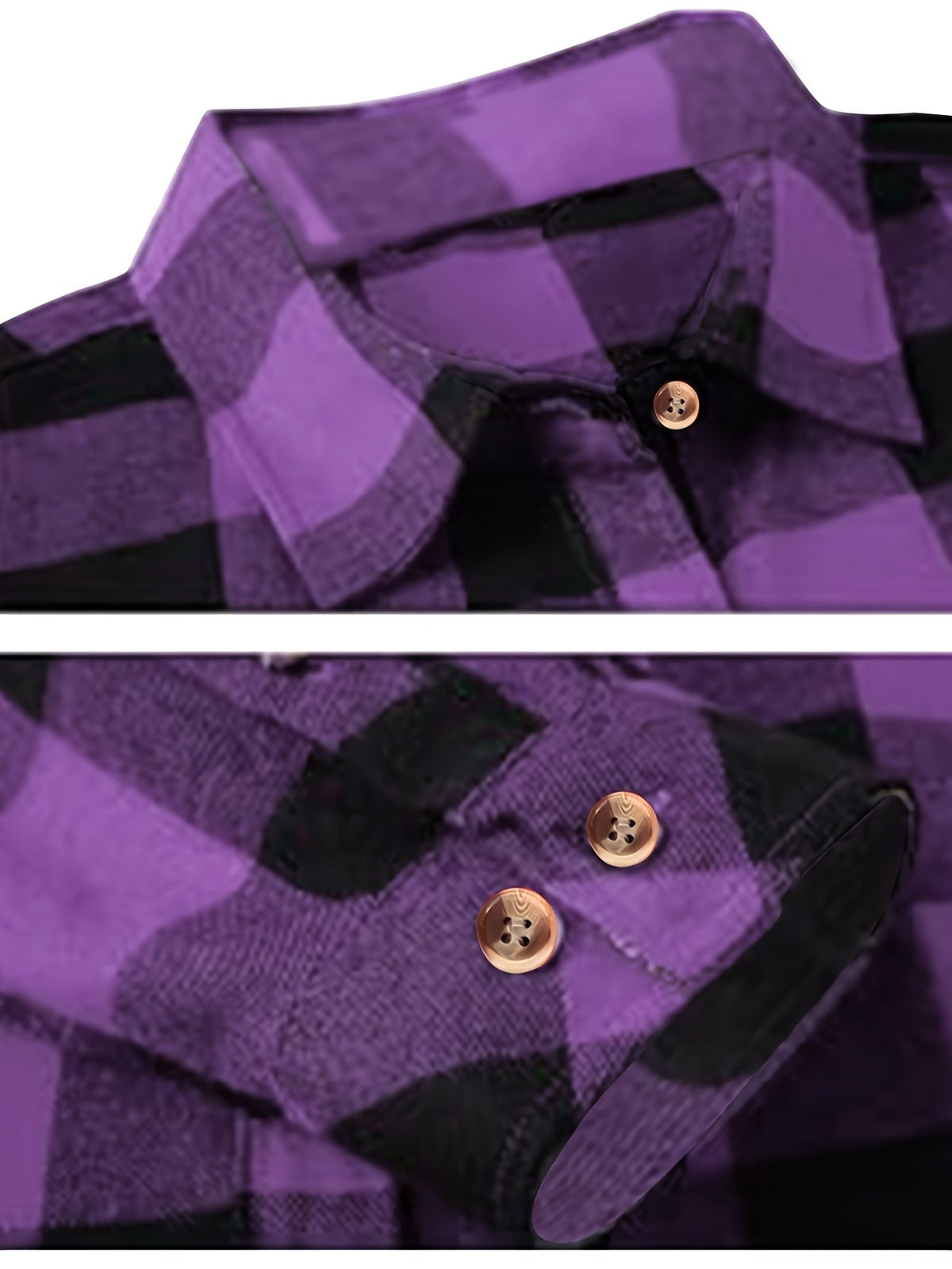 Stella-Aurelia | Women's Buffalo Check Relaxed-Fit Button-Up Shirt