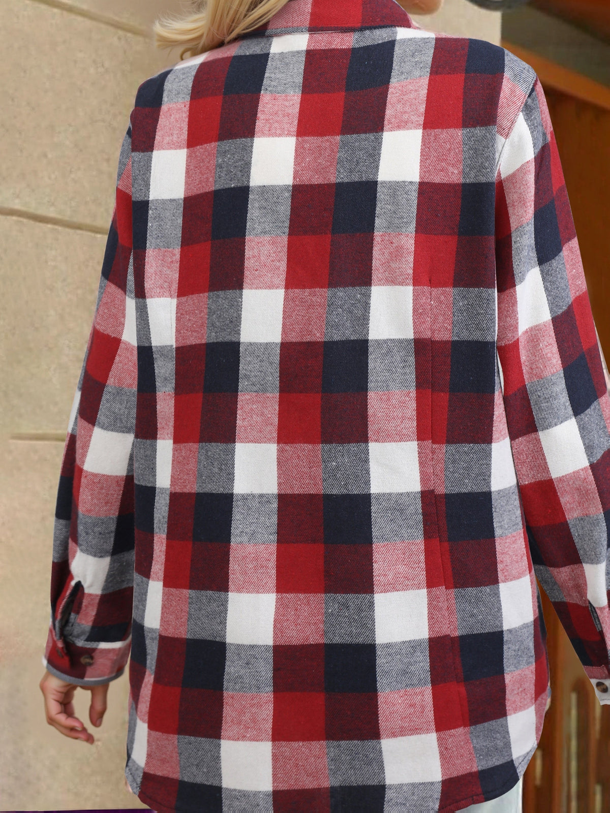 Stella-Aurelia | Women's Buffalo Check Relaxed-Fit Button-Up Shirt