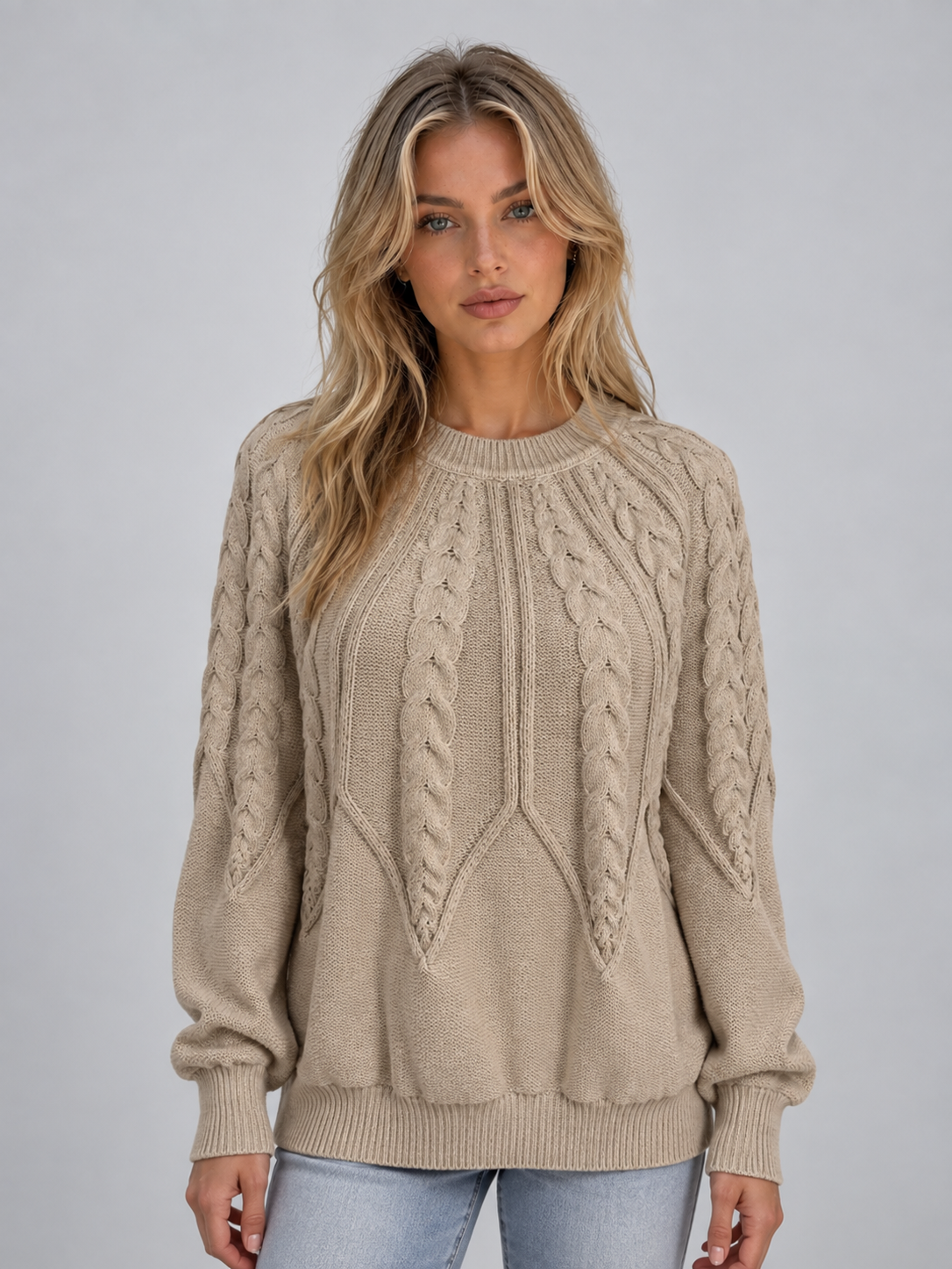 Veronica-Mabel | Women's Cable Knit Cosy Jumper