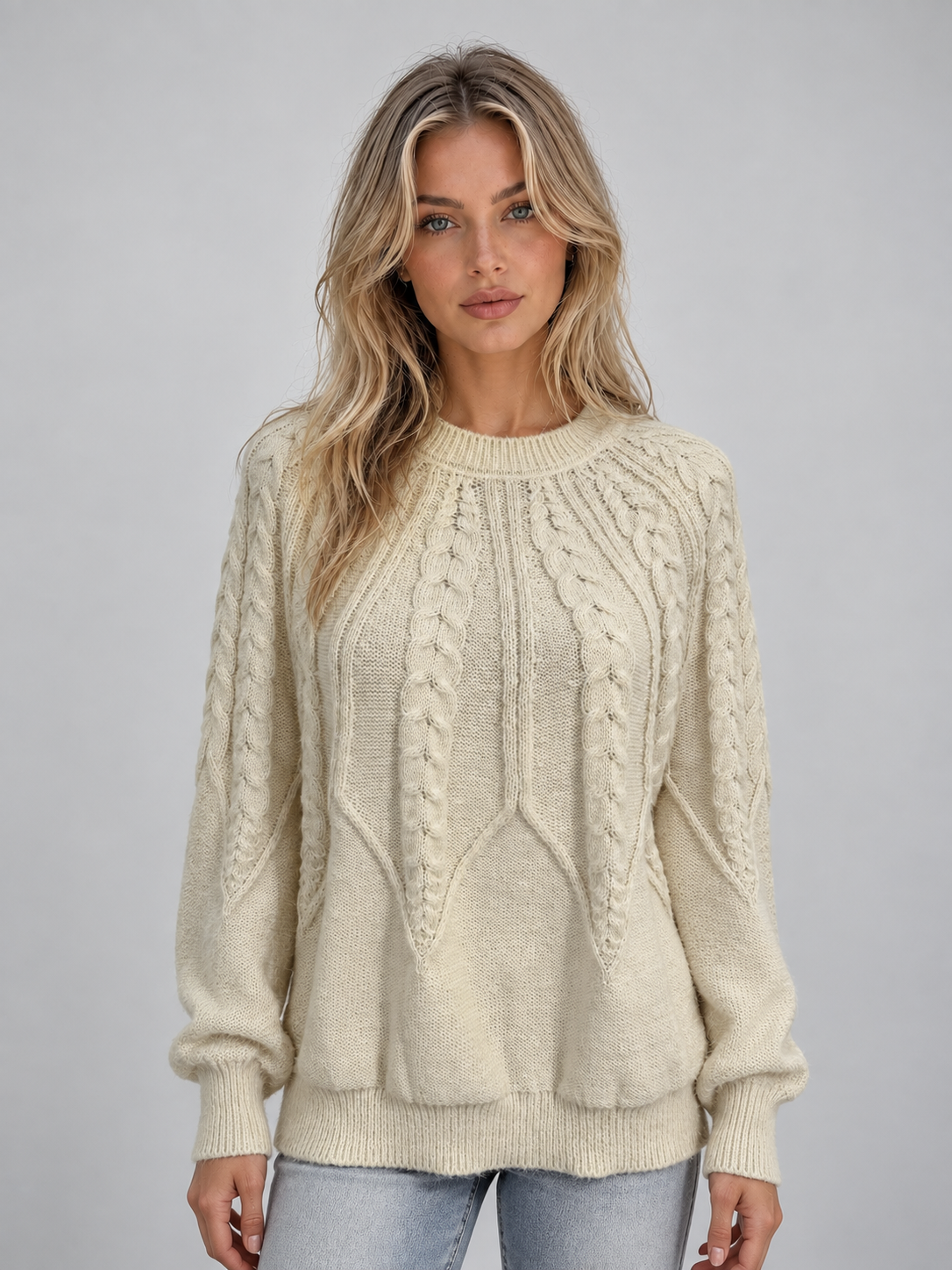 Veronica-Mabel | Women's Cable Knit Cosy Jumper