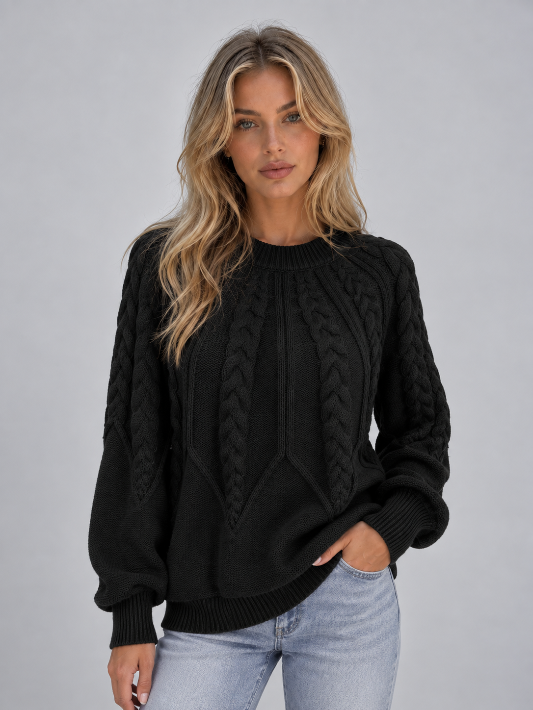 Veronica-Mabel | Women's Cable Knit Cosy Jumper