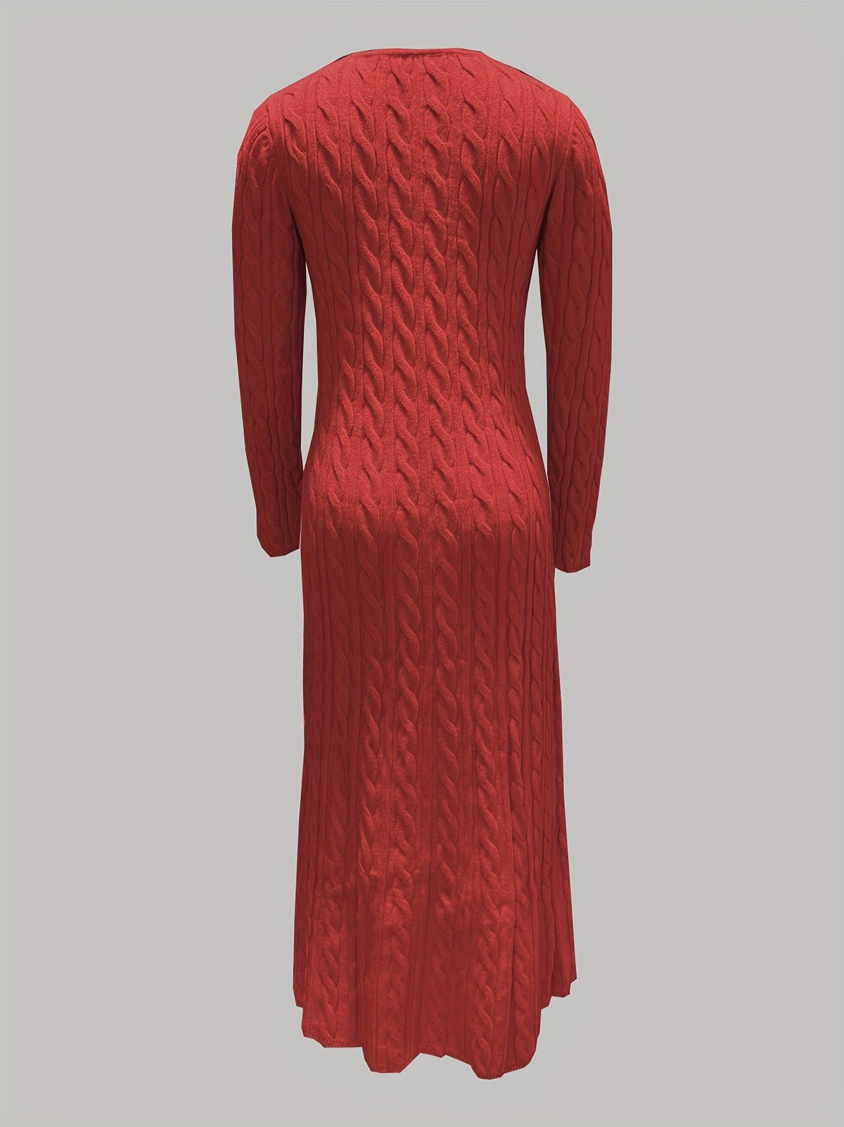 Bridget-Opal | Women's Cable-Knit Sweater Maxi Dress