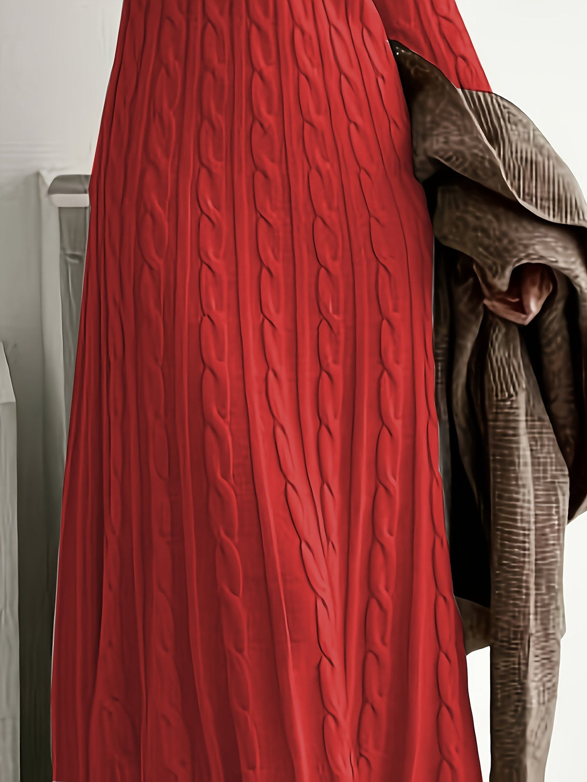 Bridget-Opal | Women's Cable-Knit Sweater Maxi Dress