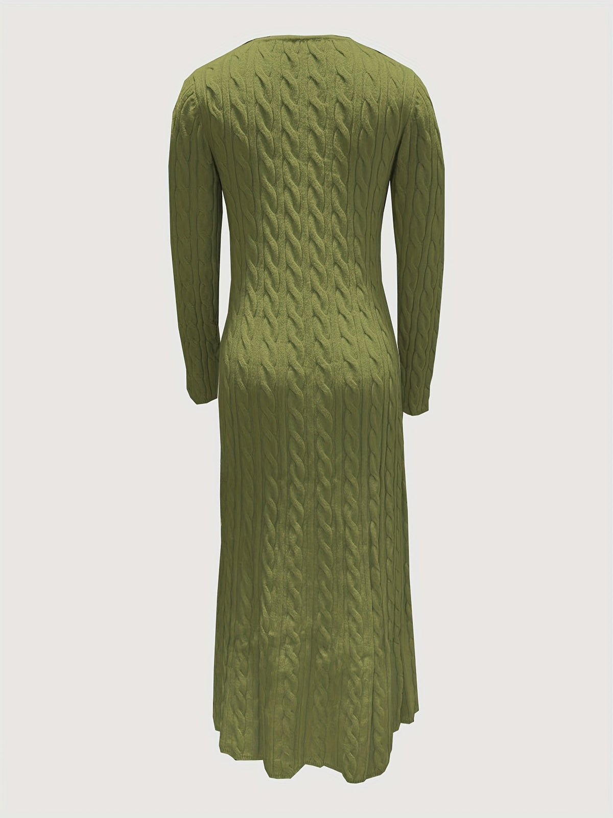 Bridget-Opal | Women's Cable-Knit Sweater Maxi Dress