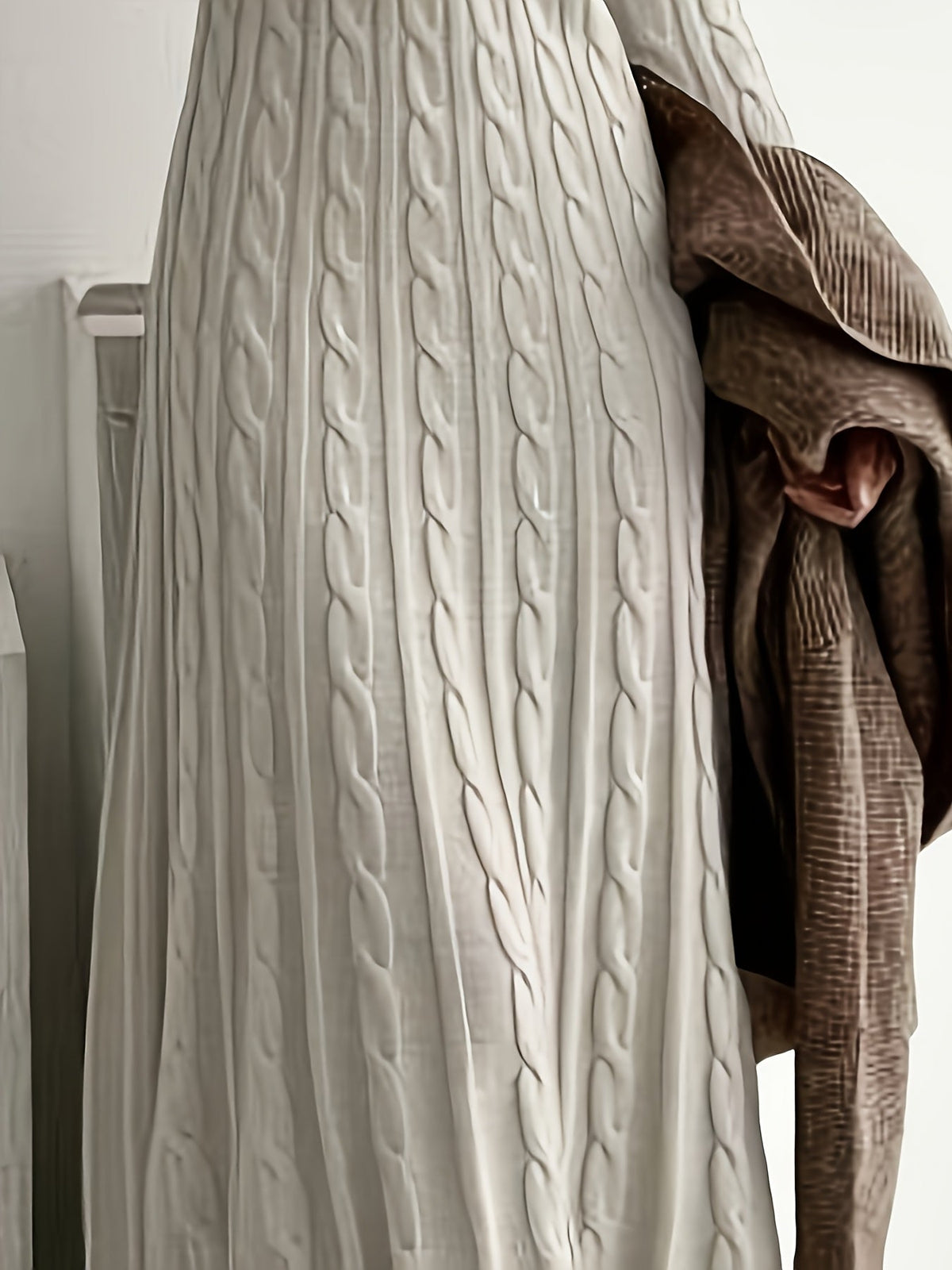 Bridget-Opal | Women's Cable-Knit Sweater Maxi Dress