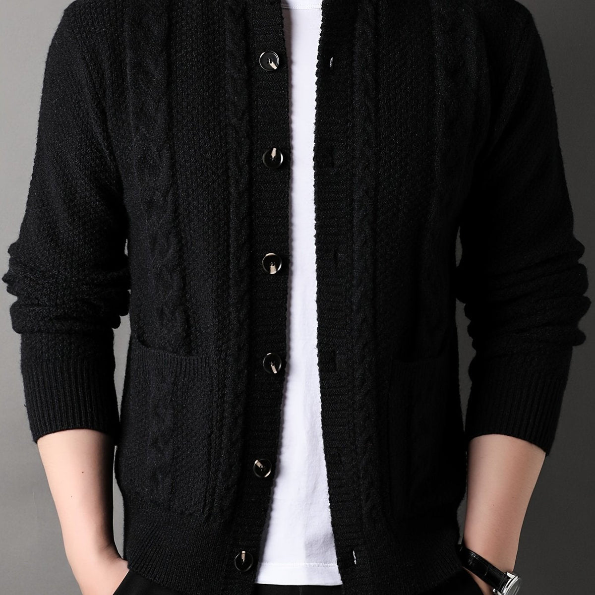 Frida | Women's Chunky Knit Button-Front Cardigan