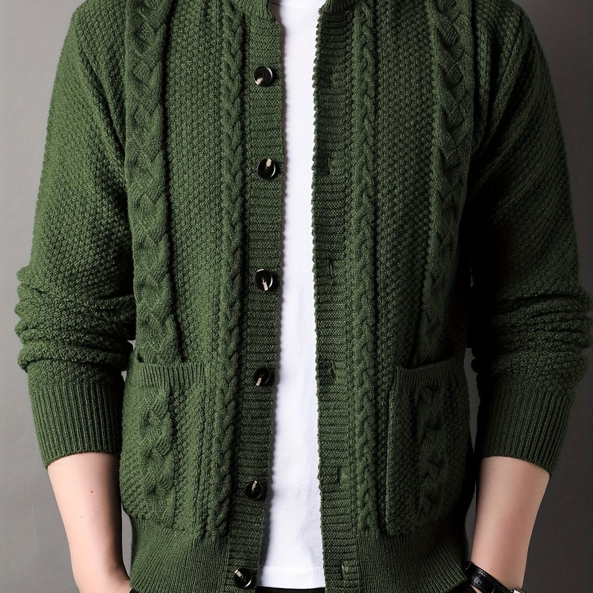 Frida | Women's Chunky Knit Button-Front Cardigan