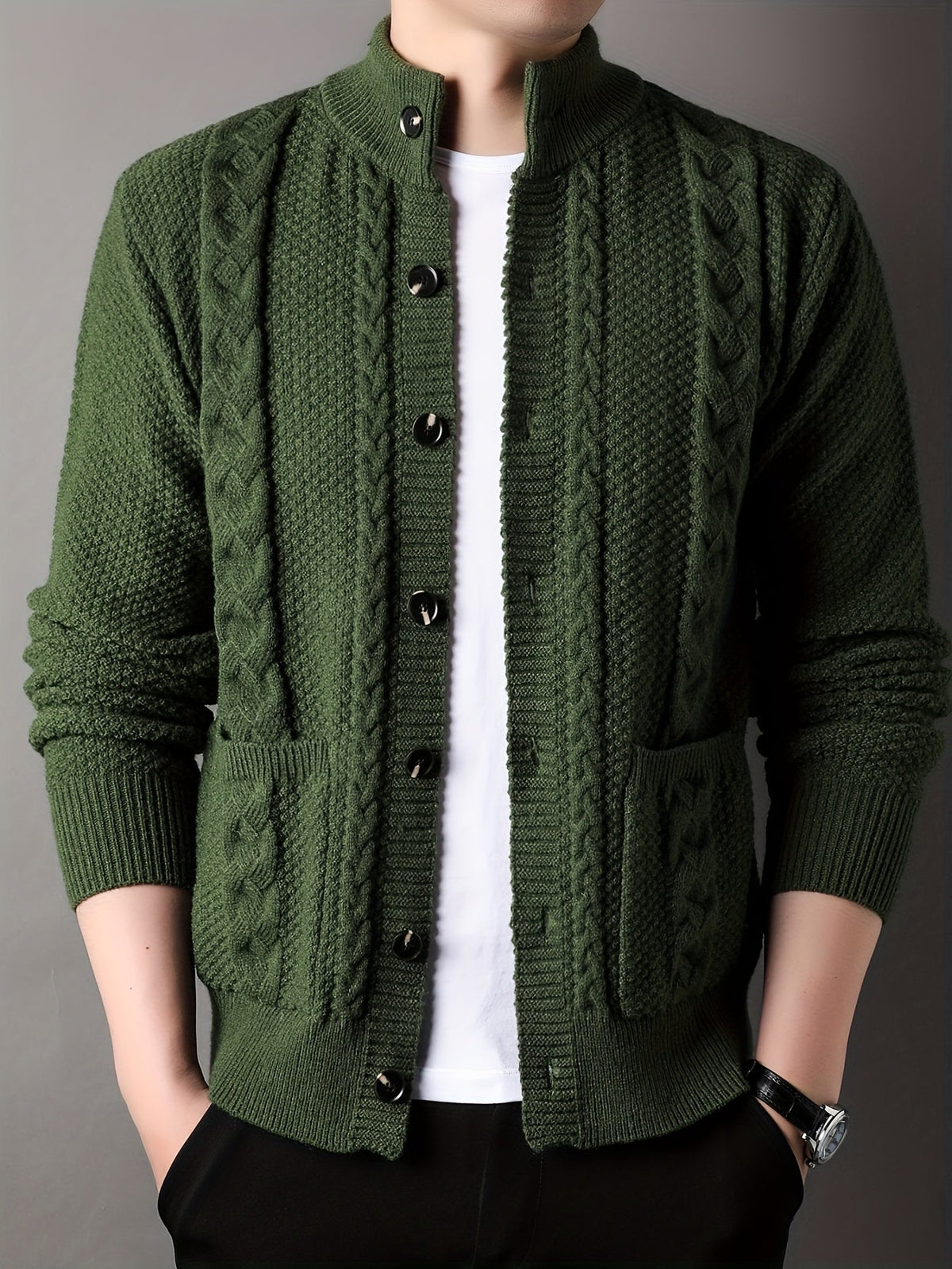 Frida | Women's Chunky Knit Button-Front Cardigan