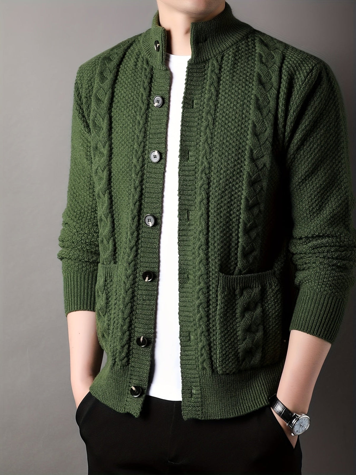 Frida | Women's Chunky Knit Button-Front Cardigan