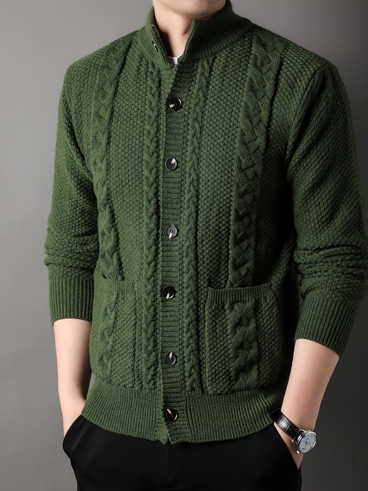 Frida | Women's Chunky Knit Button-Front Cardigan