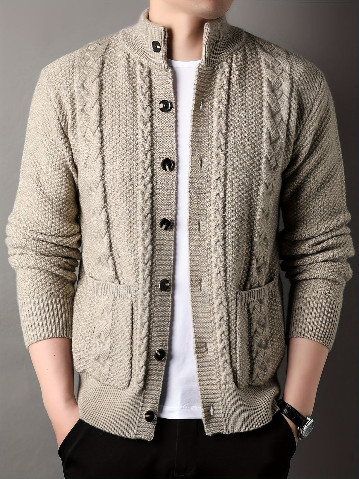 Frida | Women's Chunky Knit Button-Front Cardigan
