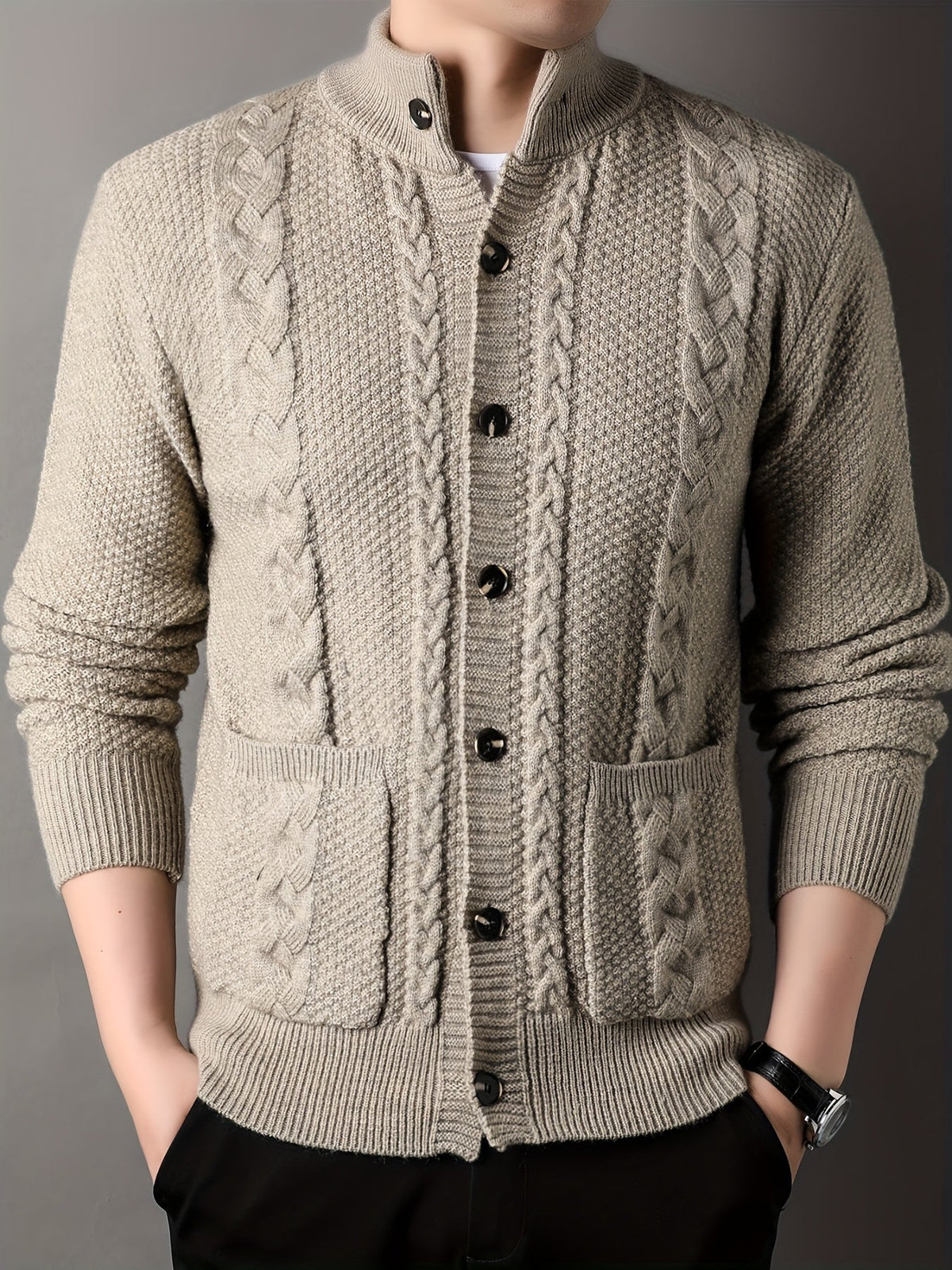 Frida | Women's Chunky Knit Button-Front Cardigan