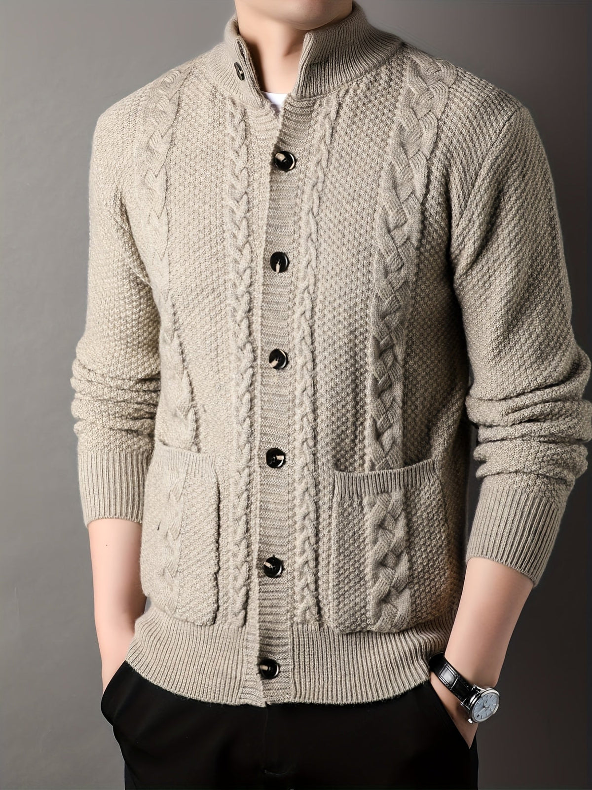 Frida | Women's Chunky Knit Button-Front Cardigan