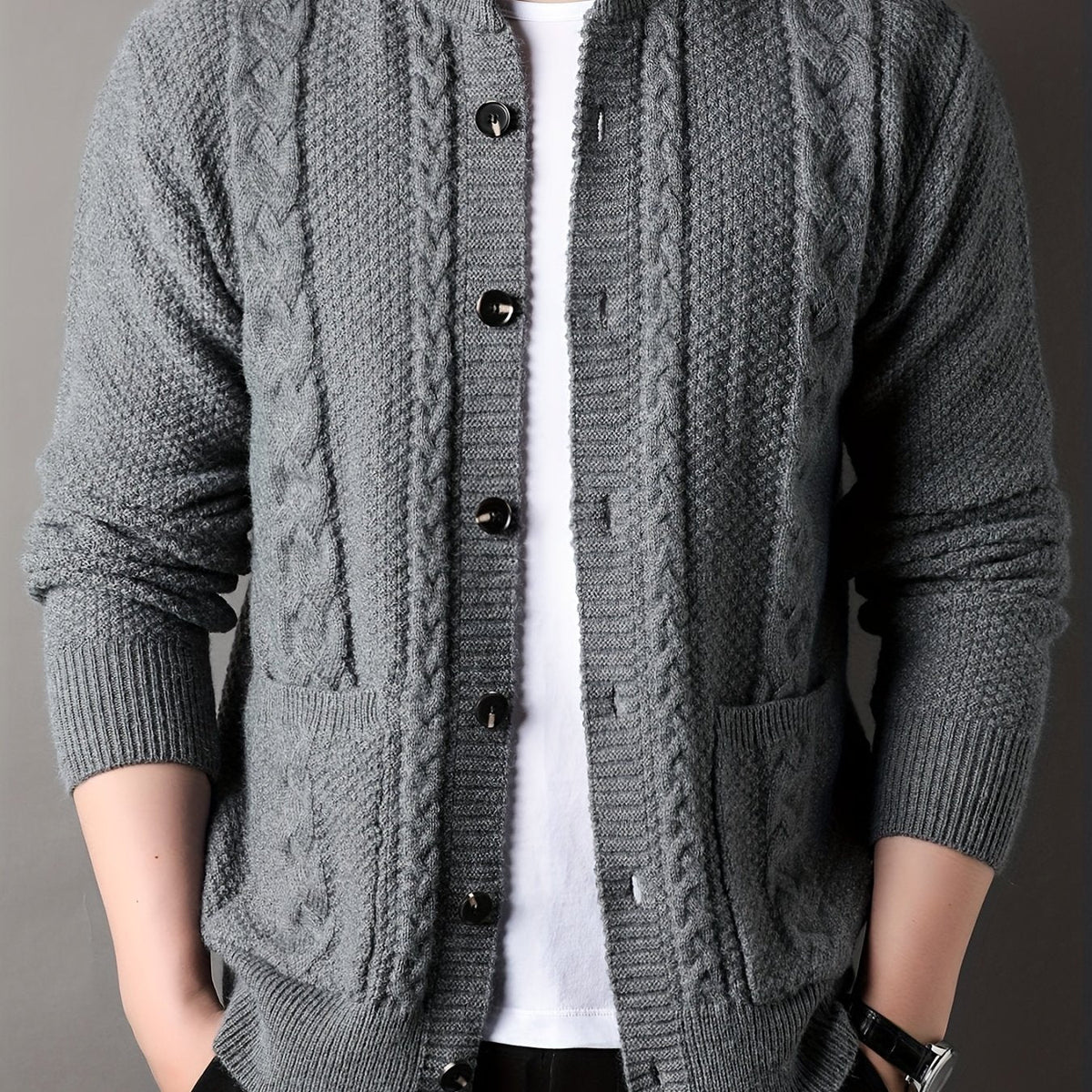 Frida | Women's Chunky Knit Button-Front Cardigan