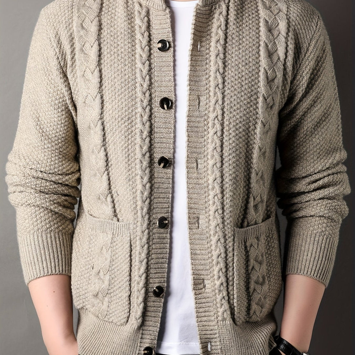 Frida | Women's Chunky Knit Button-Front Cardigan