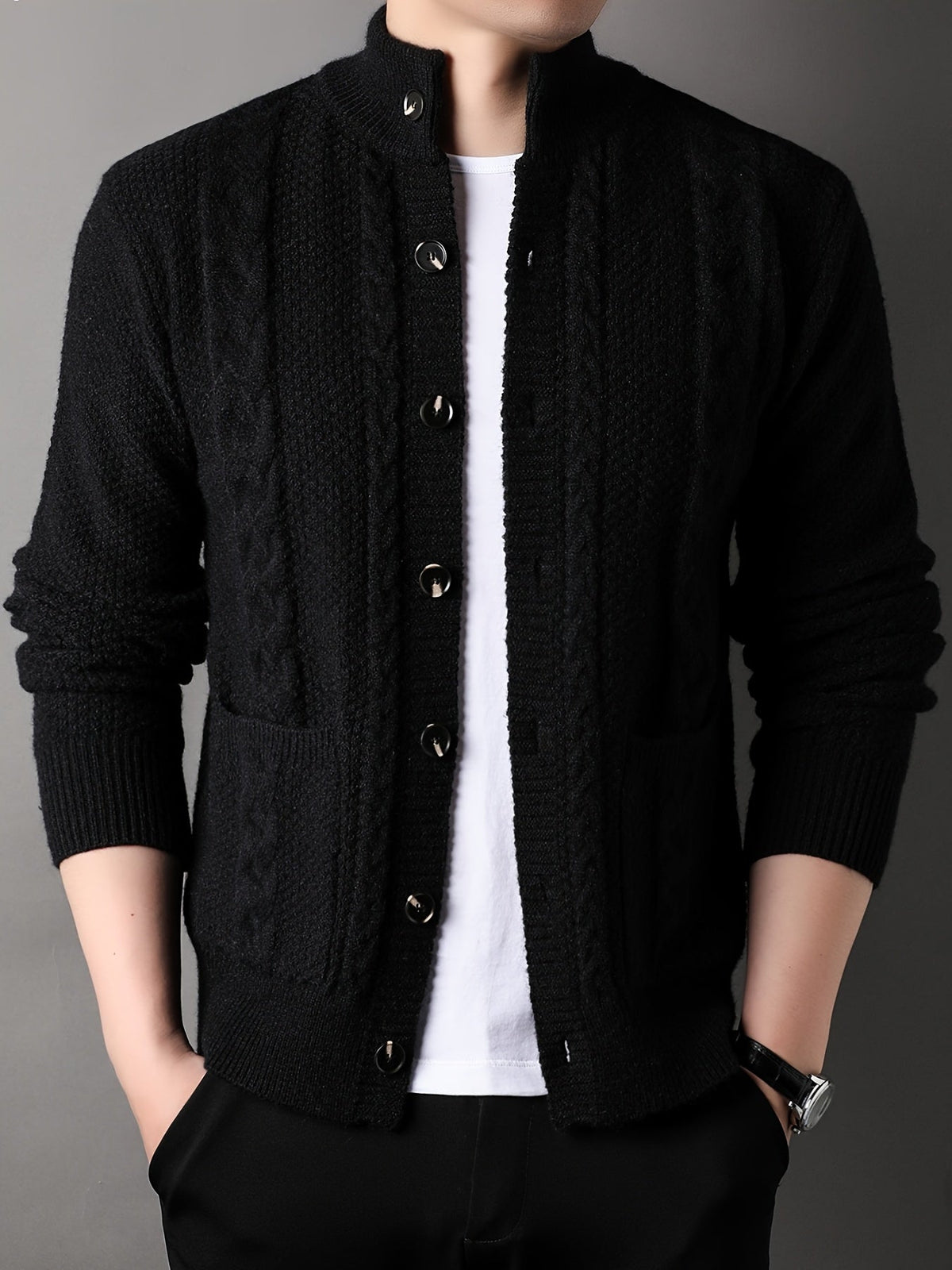 Frida | Women's Chunky Knit Button-Front Cardigan