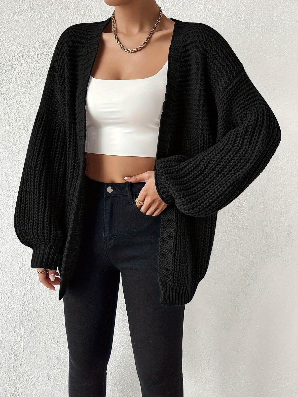 Matilda | Women's Chunky Open-Front Cardigan