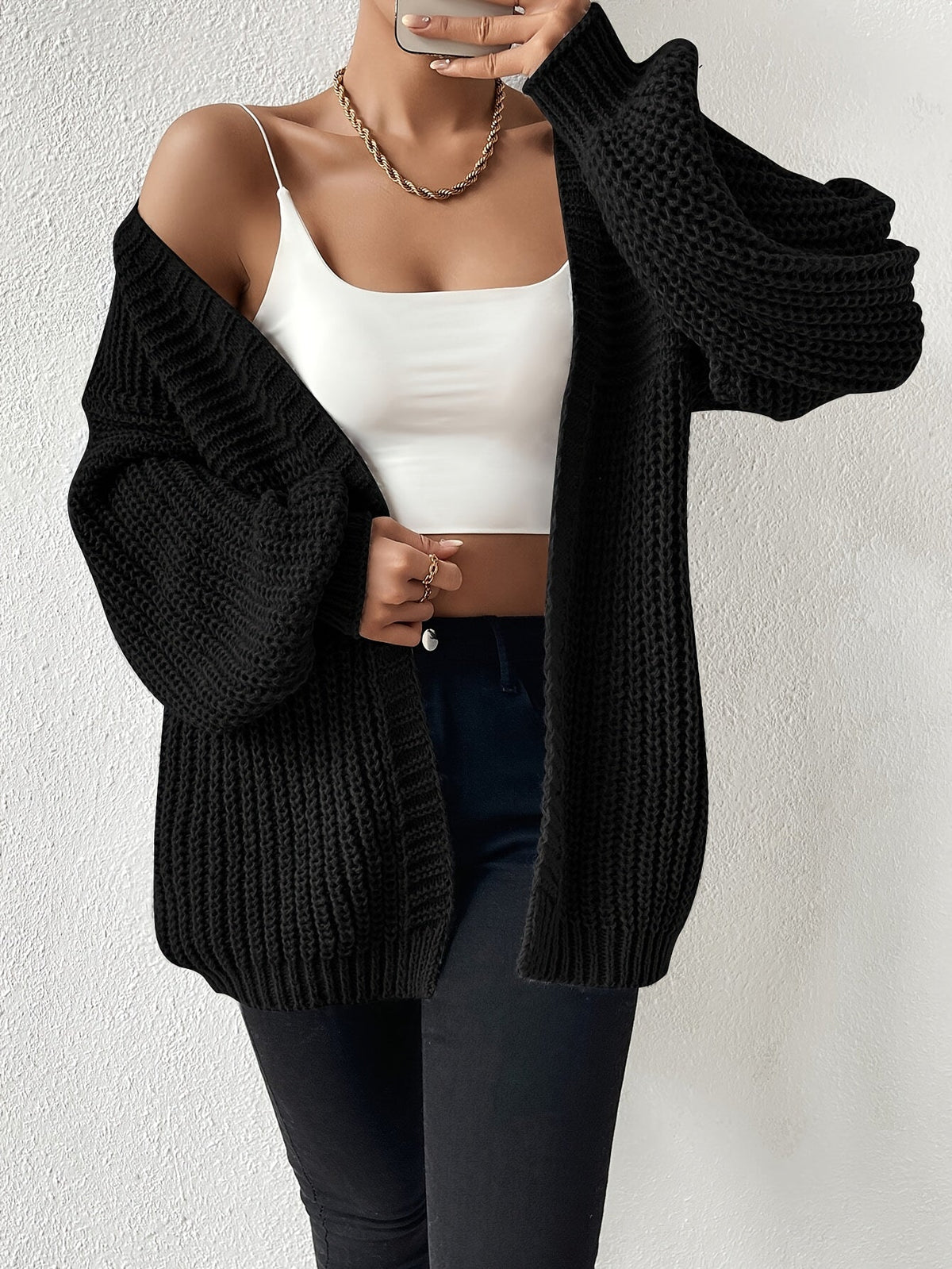 Matilda | Women's Chunky Open-Front Cardigan