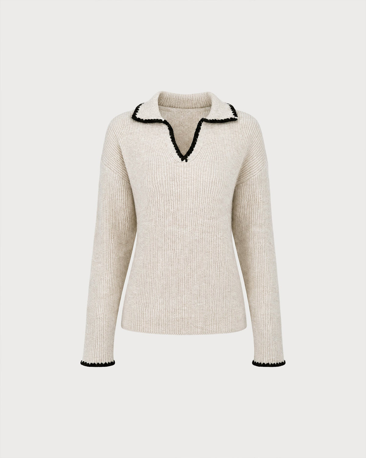 Teresa | Women's Contrasting Textured Knit Sweater Dress