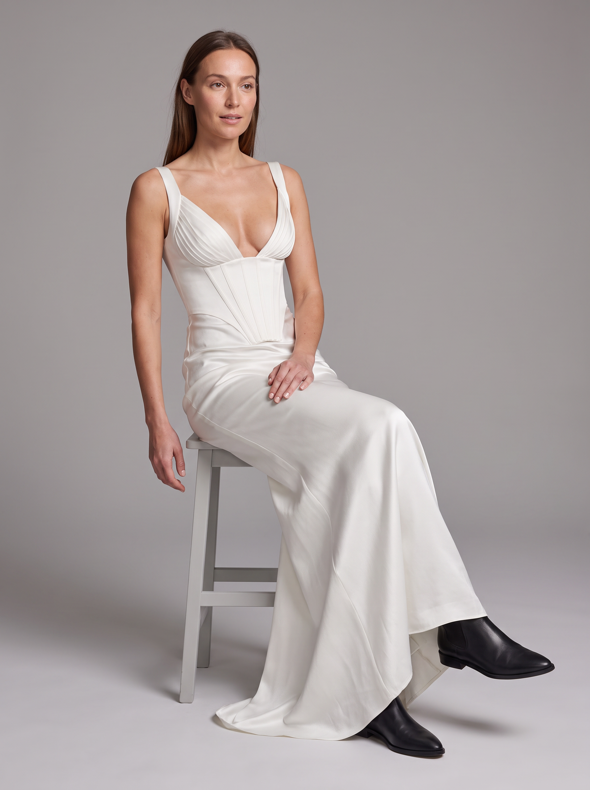 Stella-Astrid | Women's Corset-Bodice Maxi Dress