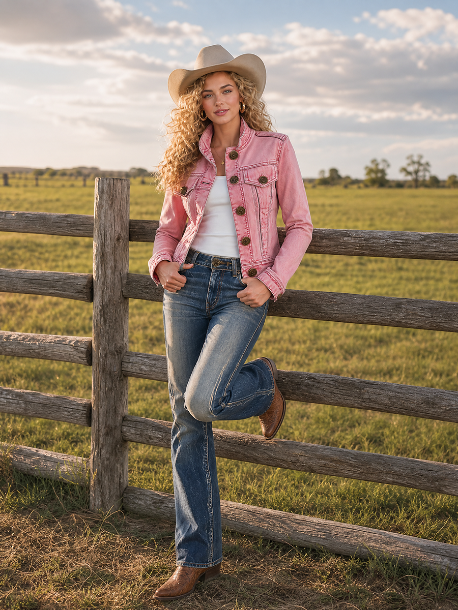 Virginia | Women's Cropped Denim Jacket