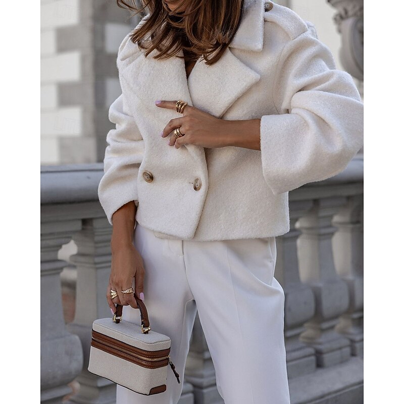 Silvia | Women's Cropped Double-Breasted Coat